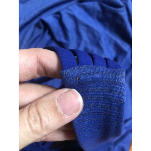 Lululemon Wild Tank Top Heathered Sapphire Blue Mini Coast Camo Built In Bra 8 - Picture 9 of 9